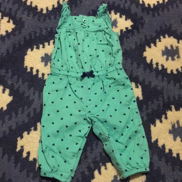 Carter's Other - Carters Teal Heart Romper, Size 3 months